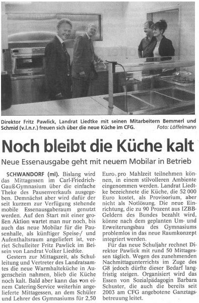 Bericht aus der Mittelbayerischen Zeitung vom 5./6. Mai 2005